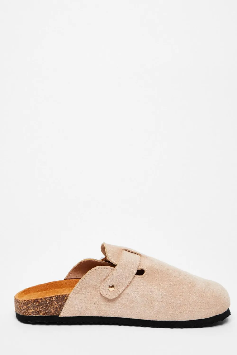 Quiz Flats>Beige Faux Suede Mules