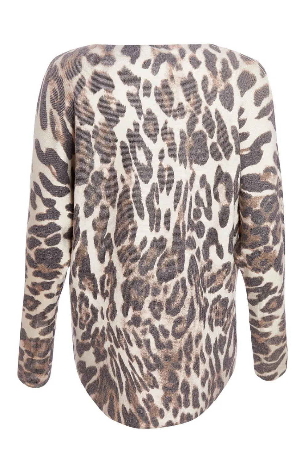 Quiz Knitwear|Jumpers>Beige Knit Leopard Print Jumper