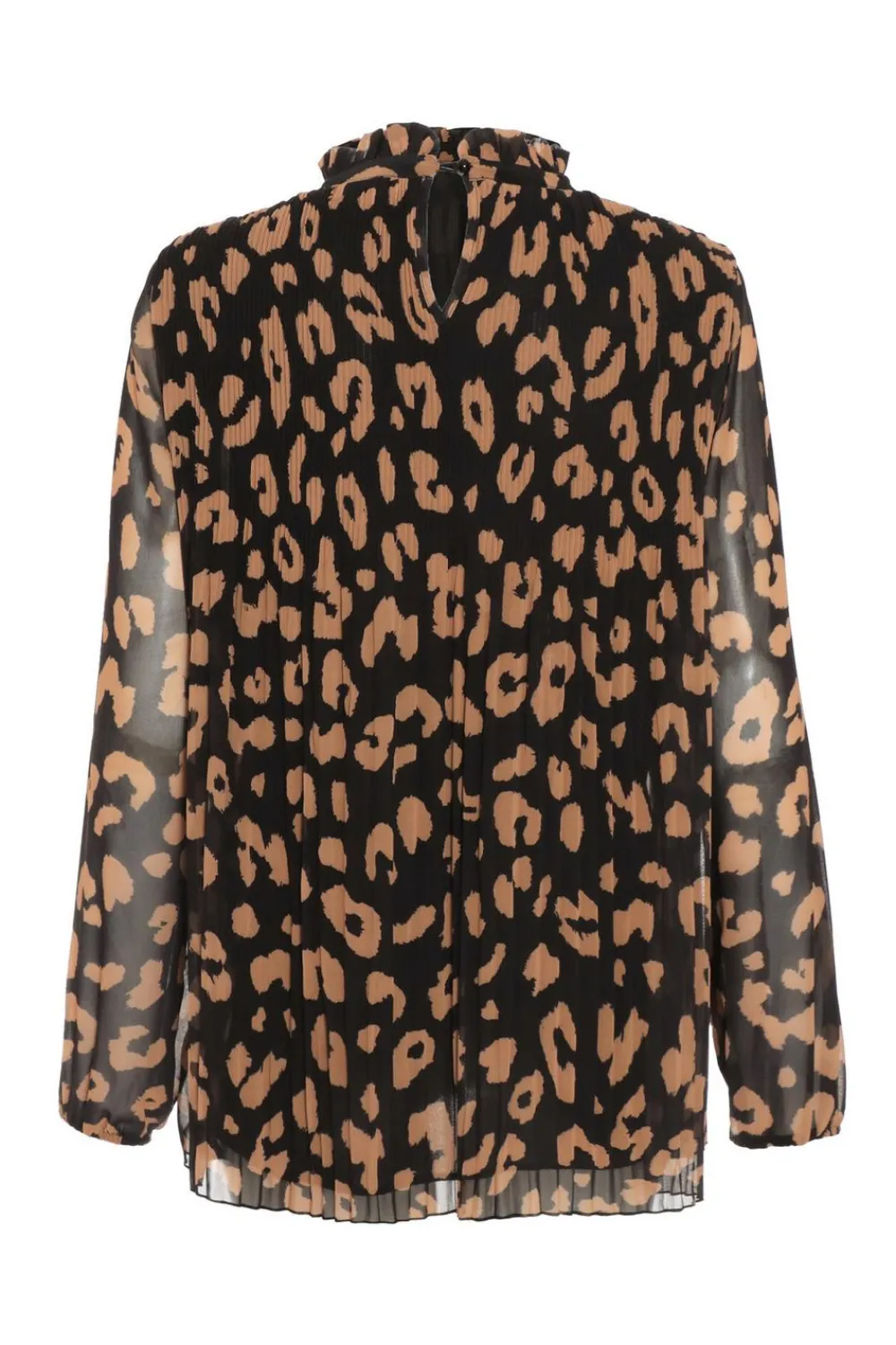 Quiz Shirts & Blouses|Day Tops>Black Animal Print Chiffon Blouse