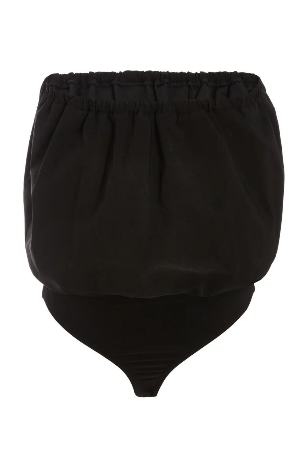 Quiz Going Out Tops|Day Tops>Black Bandeau Puffball Bodysuit