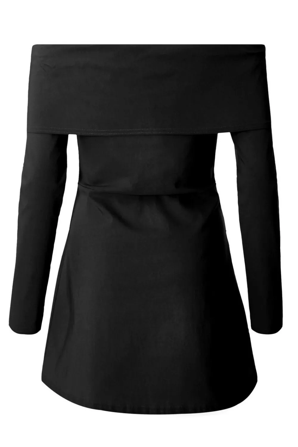 Quiz Workwear|Summer Clothes>Black Bardot Long Sleeve Mini Dress
