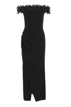 Quiz Prom Dresses|Prom & Ball>Black Bardot Ruffle Ruched Maxi Dress