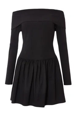 Quiz Going Out|Mini Dresses>Black Bardot Skater Dress