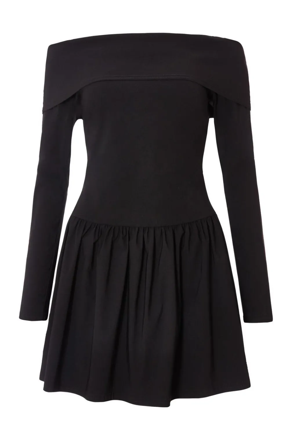 Quiz Going Out|Mini Dresses>Black Bardot Skater Dress