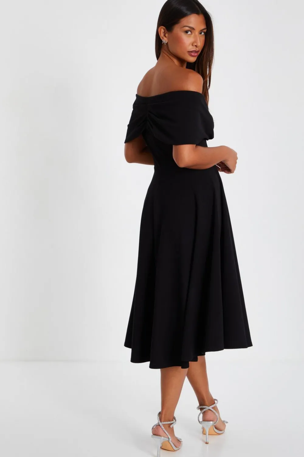 Quiz Wedding Guest Dresses|Occasion Dresses>Bardot Skater Midi Dress