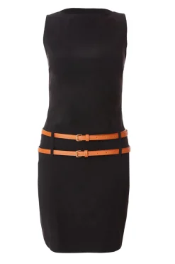 Quiz Going Out|Casual Clothing>Black Belted Mini Dress