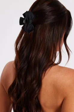 Quiz Holiday Accessories|Hair Accessories>Black Bow Hair Claw