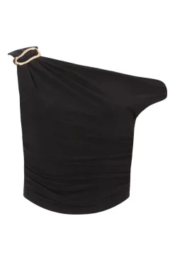 Quiz Summer Tops|Going Out Tops>Buckle Drop Shoulder Top