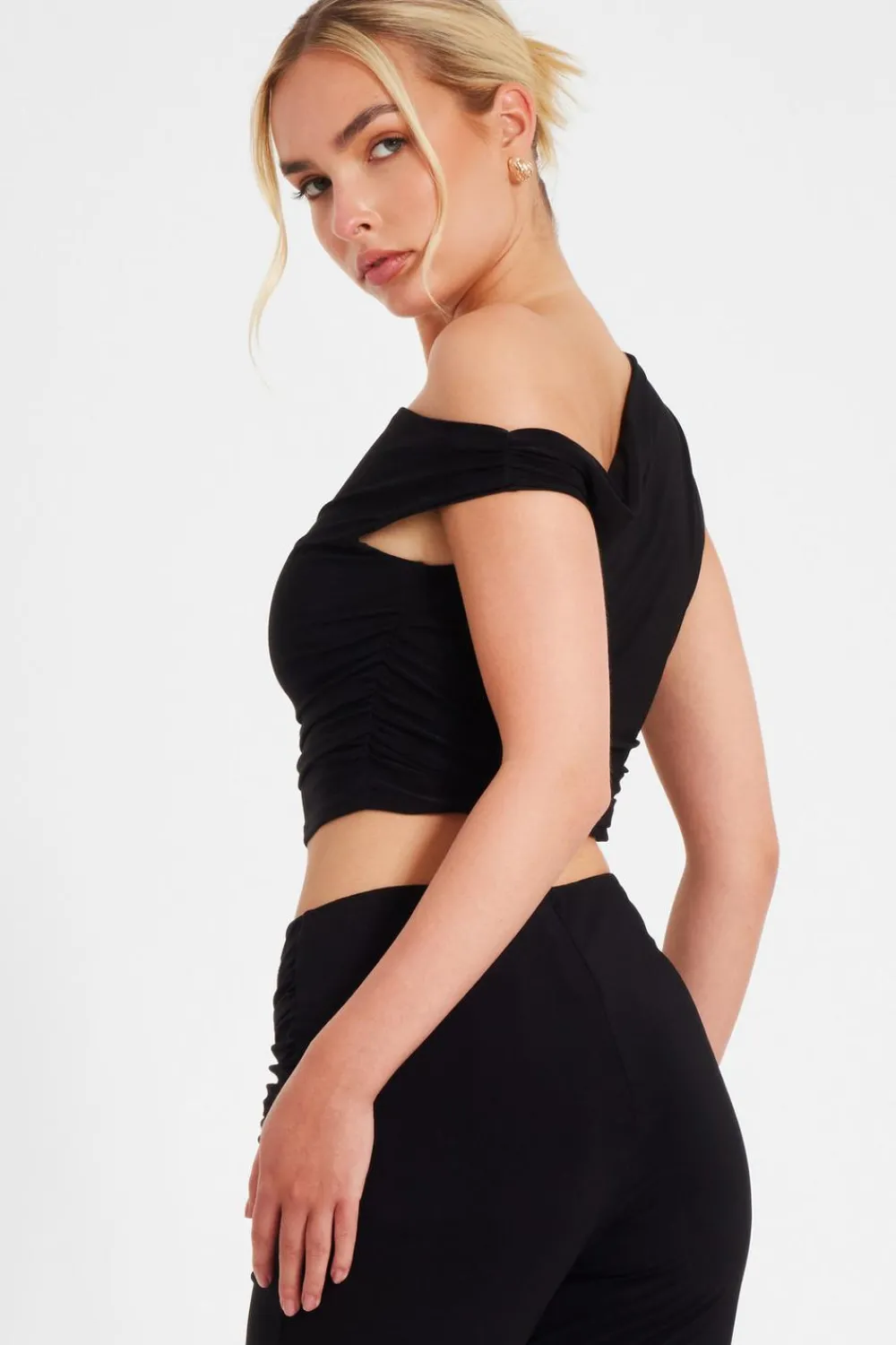 Quiz Summer Tops|Going Out Tops>Buckle Drop Shoulder Top