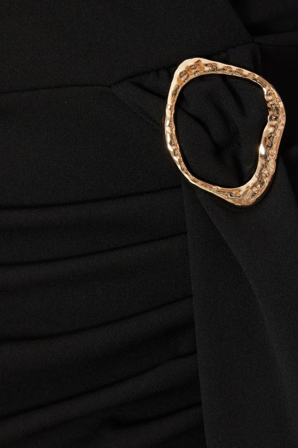 Quiz Christening Guest|Modest>Black Buckle Midi Dress