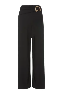 Quiz Workwear|Going Out>Black Buckle Palazzo Trousers