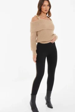 Quiz Leggings|Casual Clothing>Black Chain Trim Leggings