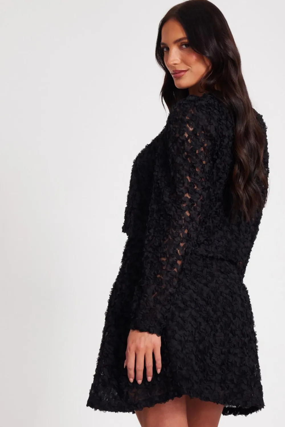 Quiz Day At The Races|Christening Guest>Chiffon Floral Cropped Jacket