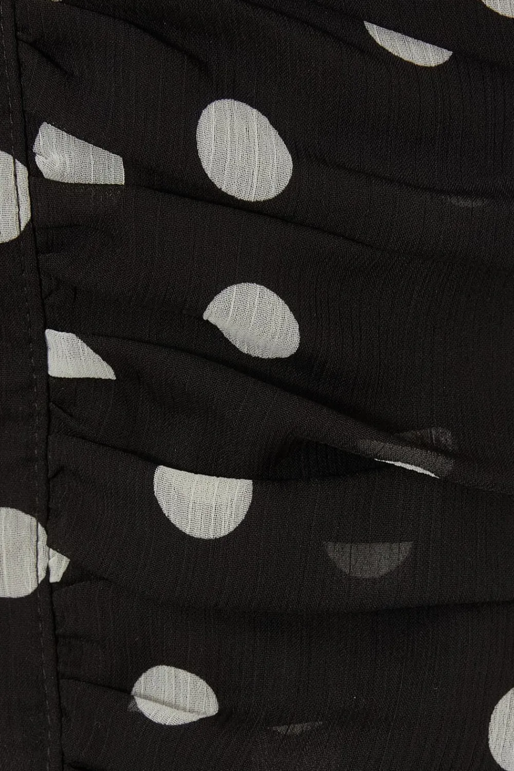 Quiz Going Out Tops|Day Tops>Black Chiffon Polka Dot Top