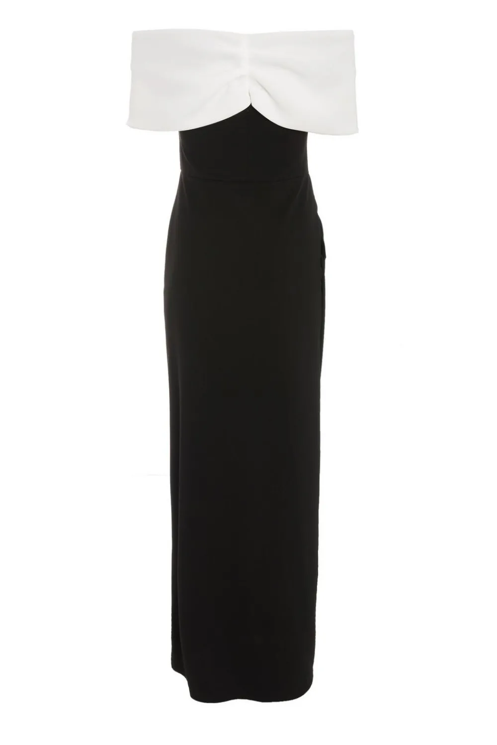 Quiz Prom Dresses|Evening Dresses>Black Contrast Bardot Ruched Maxi Dress