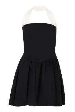 Quiz Summer Clothes|Going Out>Black Contrast Skater Dress