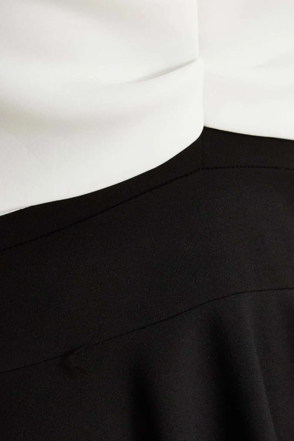 Quiz Evening Dresses|Christening Guest>Black Contrast Skater Midi Dress