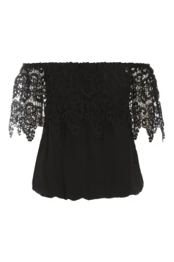 Quiz Summer Tops|Bardot Tops>Crochet Bardot Top