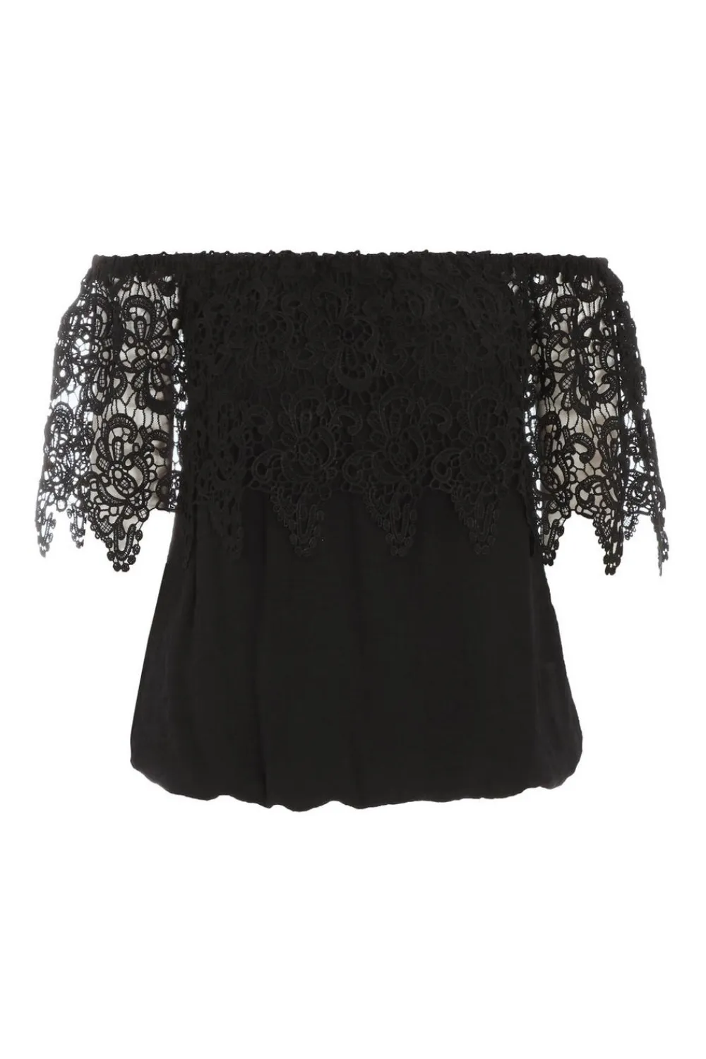 Quiz Summer Tops|Bardot Tops>Crochet Bardot Top