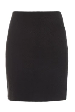 Quiz Workwear|Skirts>Black Crossover Textured Bodycon Mini Skirt