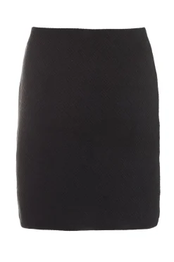 Quiz Workwear|Skirts>Black Crossover Textured Bodycon Mini Skirt