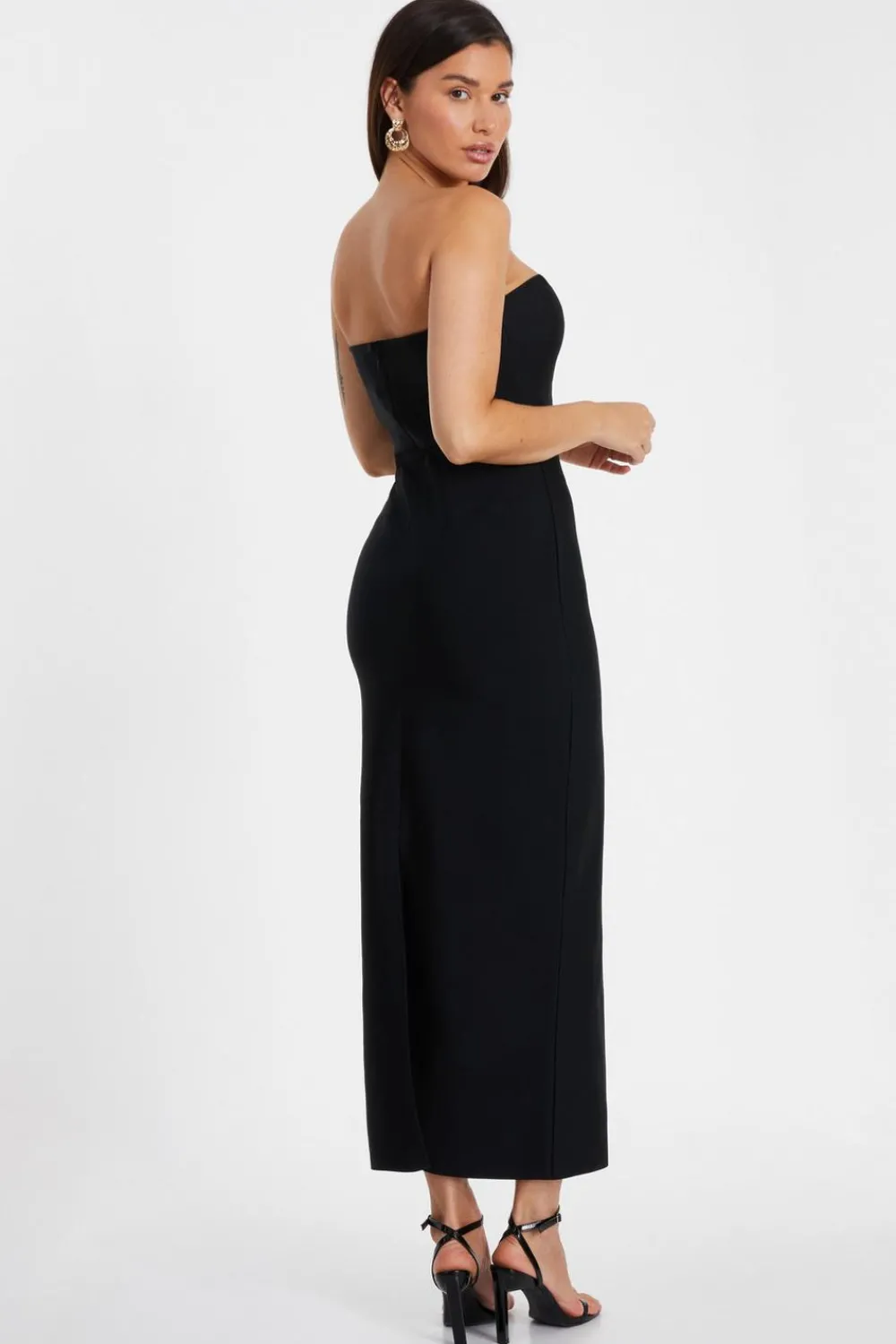 Quiz Evening Dresses|Occasion Dresses>Black Cut Out Midaxi Dress