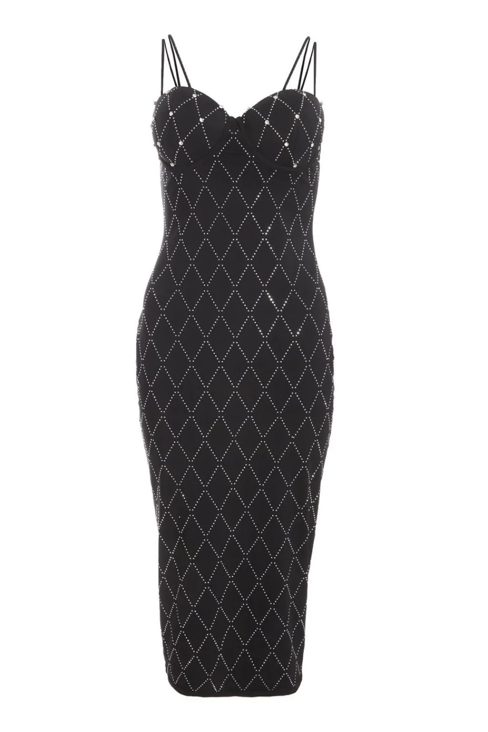 Quiz Summer Dresses|Occasion Dresses>Diamante Bodycon Midi Dress