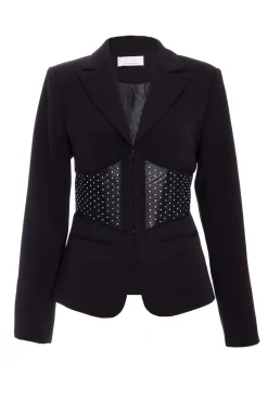 Quiz Blazers|Going Out>Black Diamante Corset Blazer