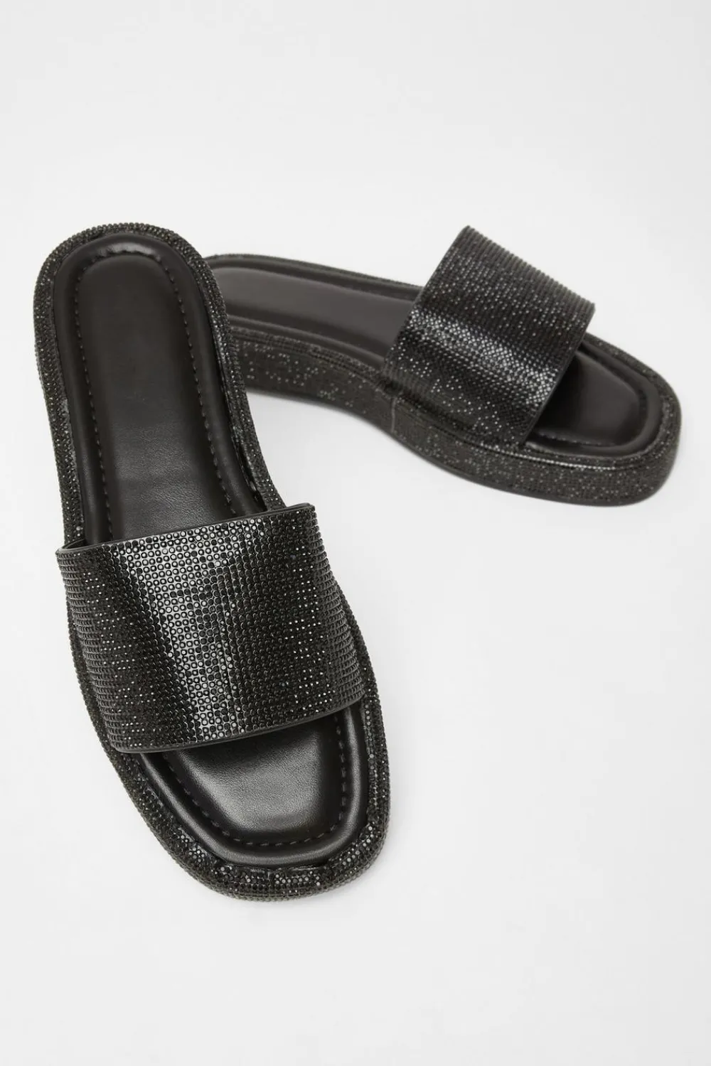 Quiz Sandals|Holiday Shoes>Diamante Flat Sandals