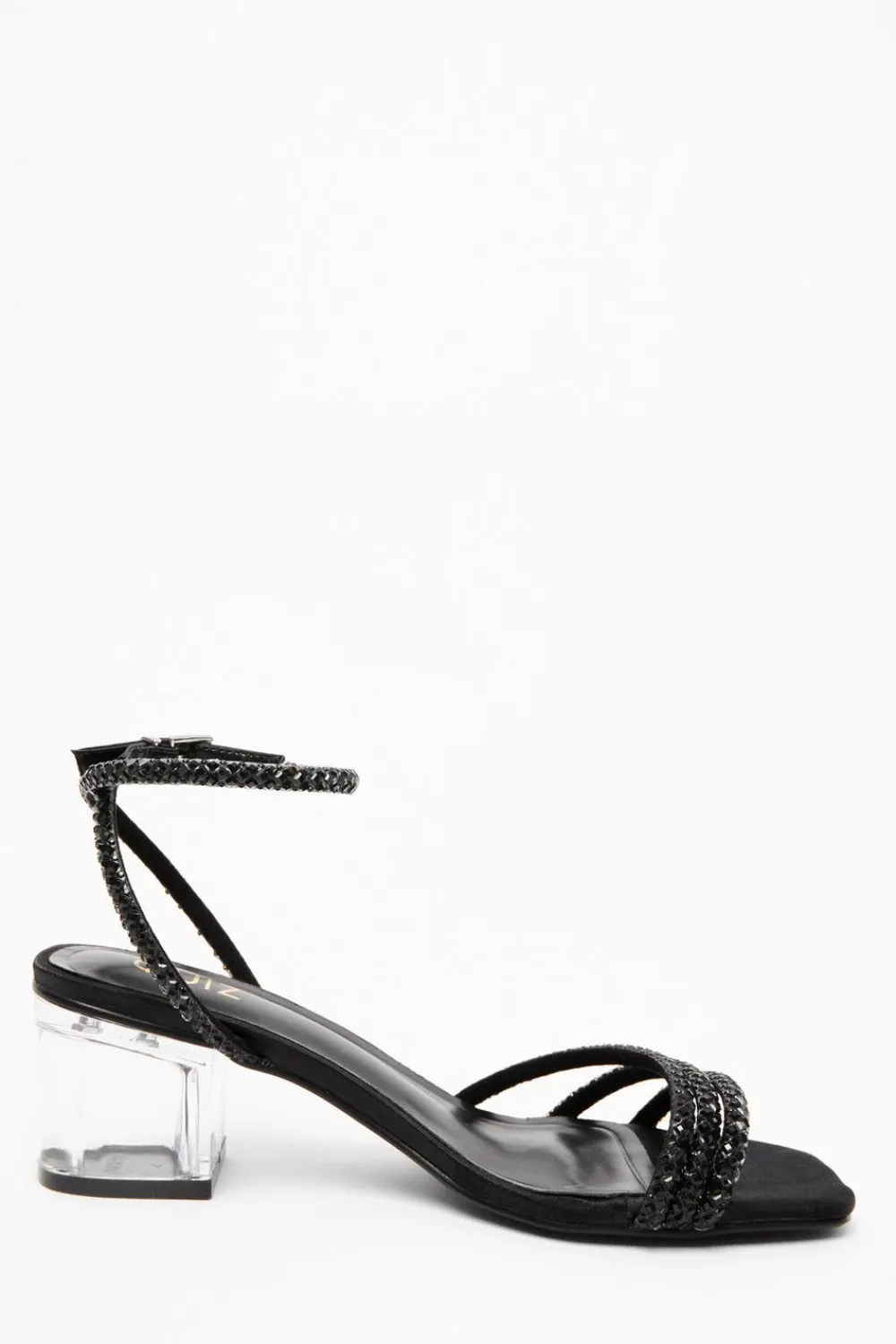 Quiz Sandals|Occasion Shoes>Diamante Strap Low Heel Sandals