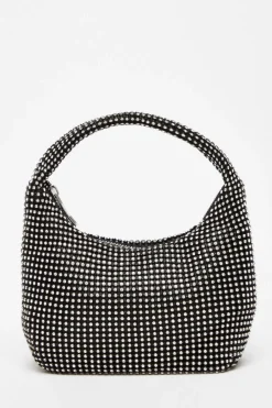 Quiz Wedding Accessories|Bags>Black Embellished Mini Bag