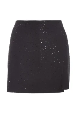 Quiz Skirts|Co-Ords>Black Embellished Skort