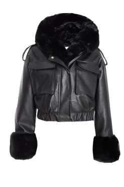Quiz Jackets & Coats>Faux Fur Bomber Jacket