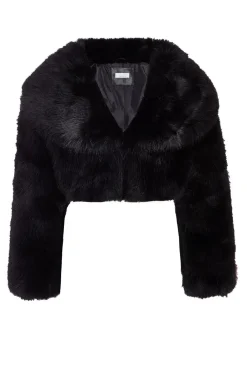 Quiz Jackets & Coats>Faux Fur Cropped Jacket