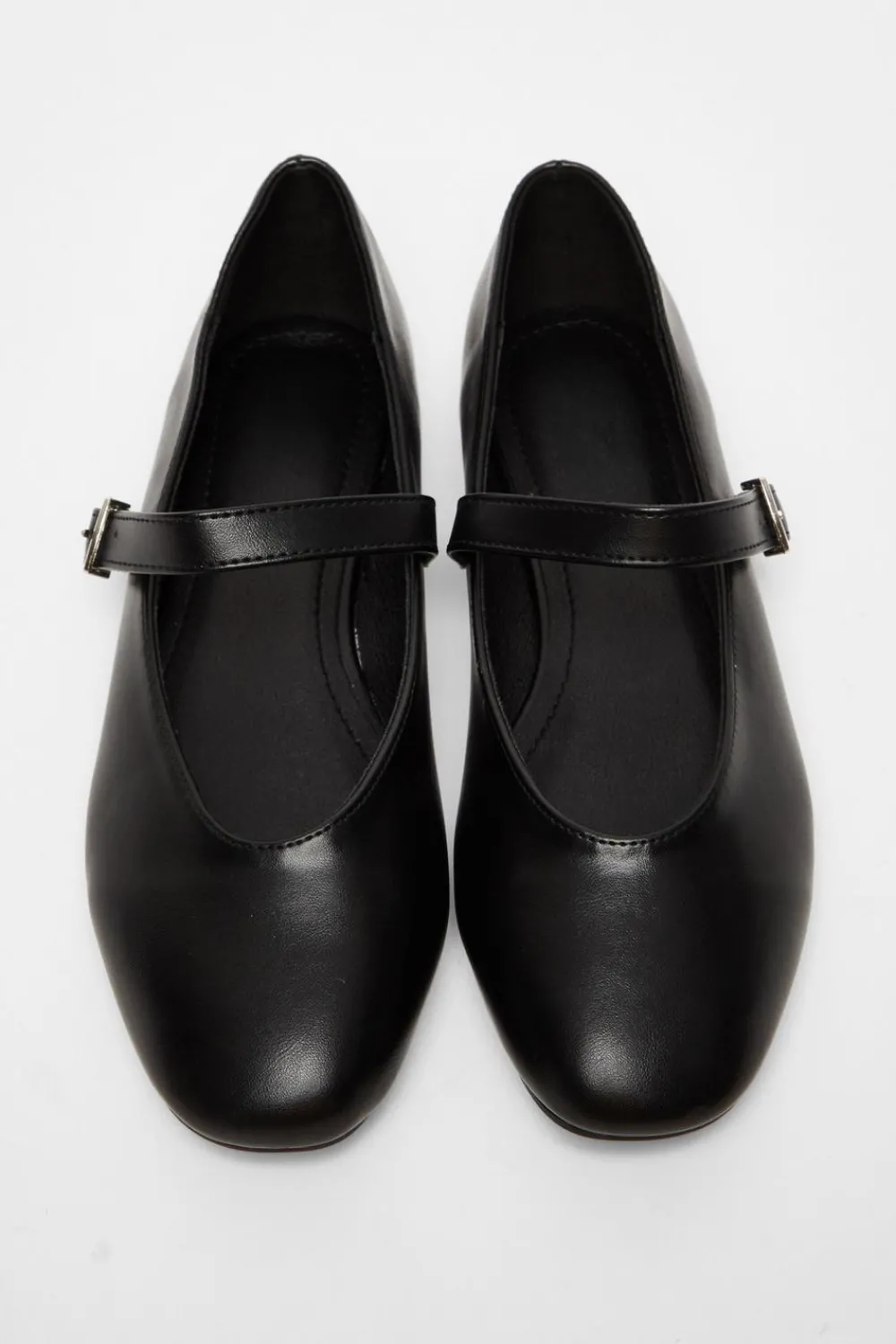Quiz Pumps|Flats>Black Faux Leather Buckle Pumps