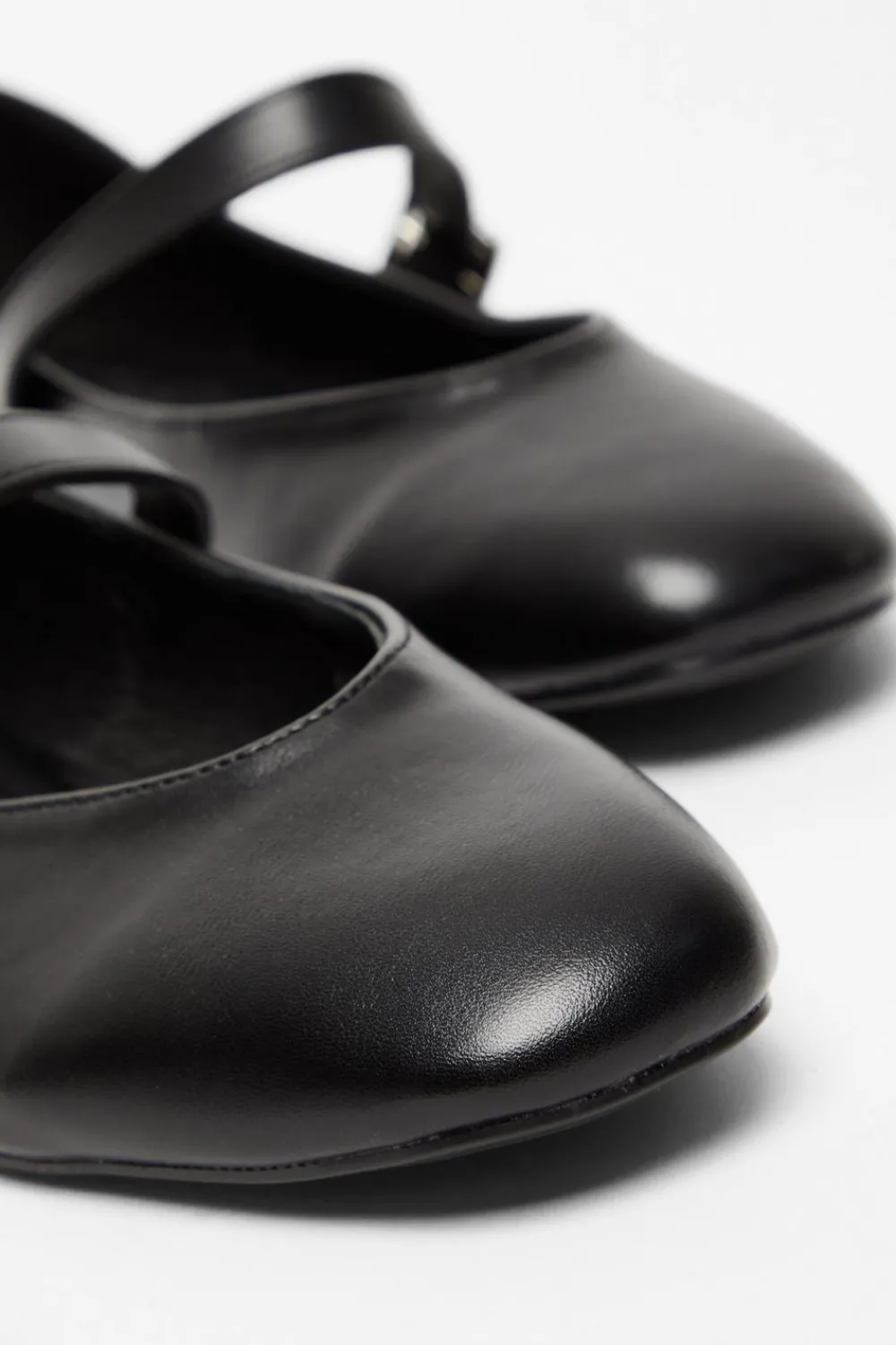 Quiz Pumps|Flats>Black Faux Leather Buckle Pumps