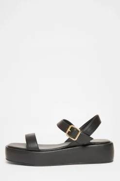 Quiz Sandals|Holiday Shoes>Faux Leather Flatform Sandals