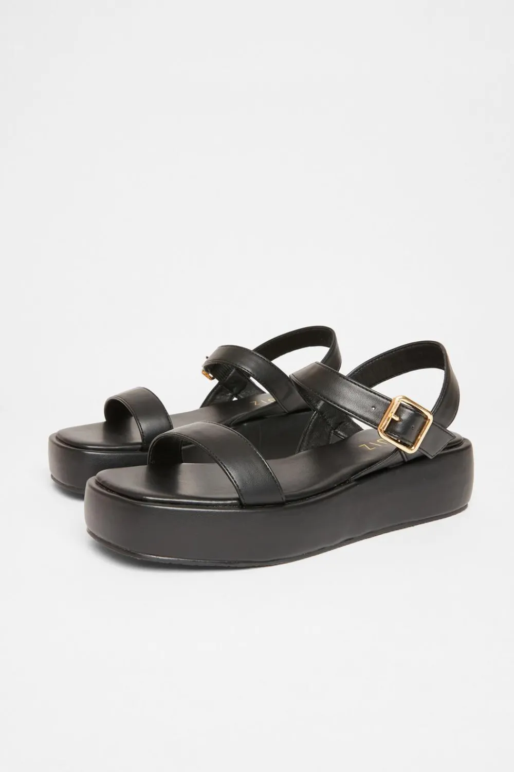 Quiz Sandals|Holiday Shoes>Faux Leather Flatform Sandals