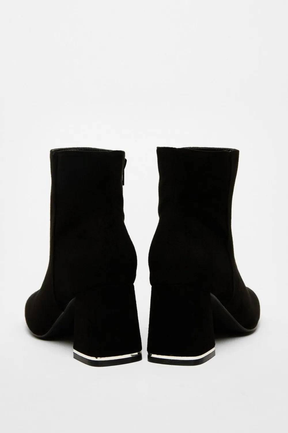 Quiz Boots>Black Faux Suede Ankle Boot