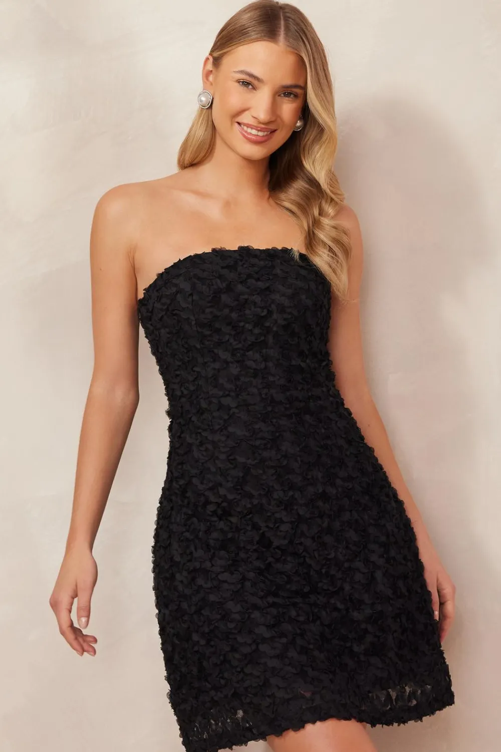 Quiz Day At The Races|Wedding Guest Dresses>Floral Bandeau Mini Dress