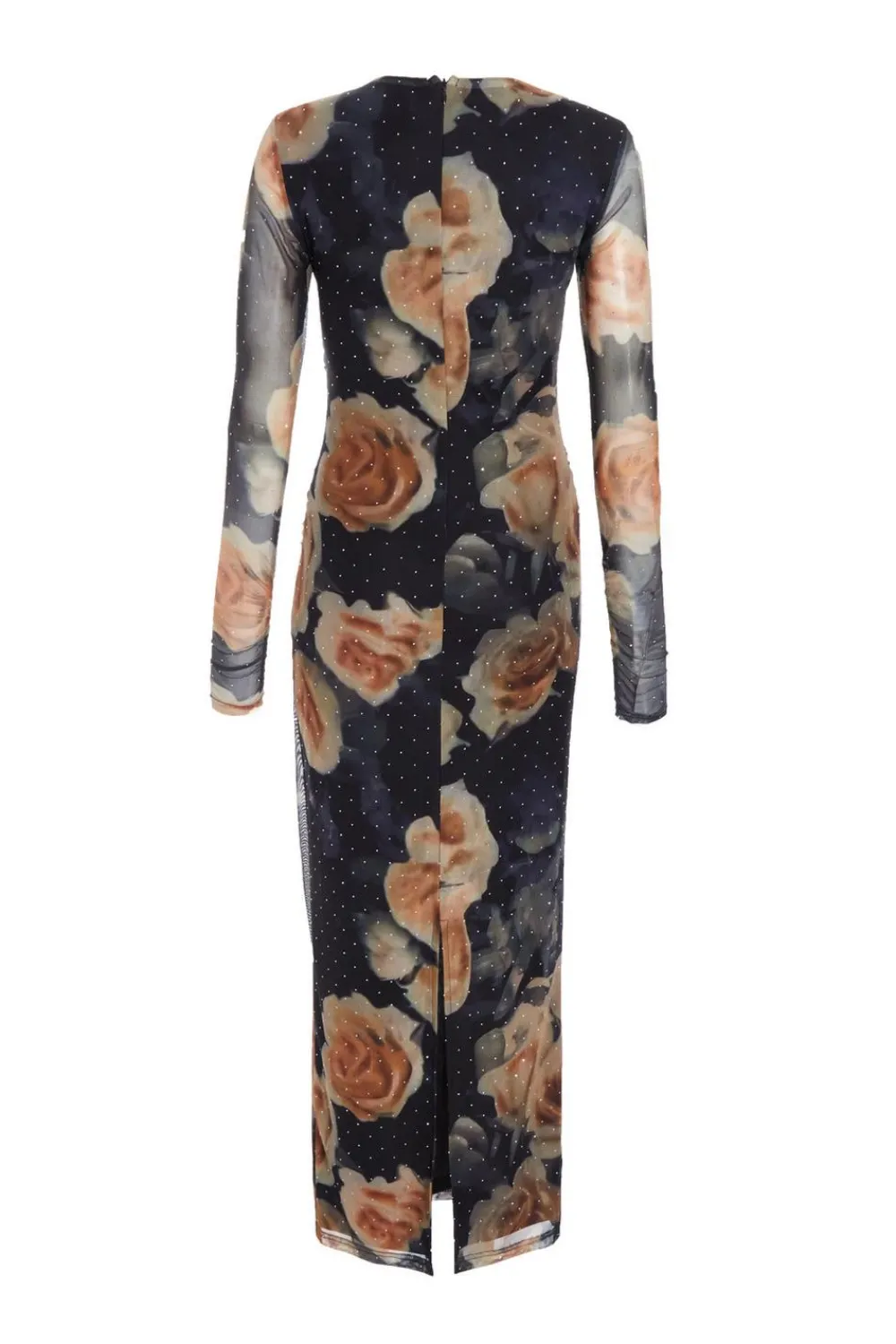 Quiz Wedding Guest Dresses|Occasion Dresses>Black Floral Mesh Midaxi Dress