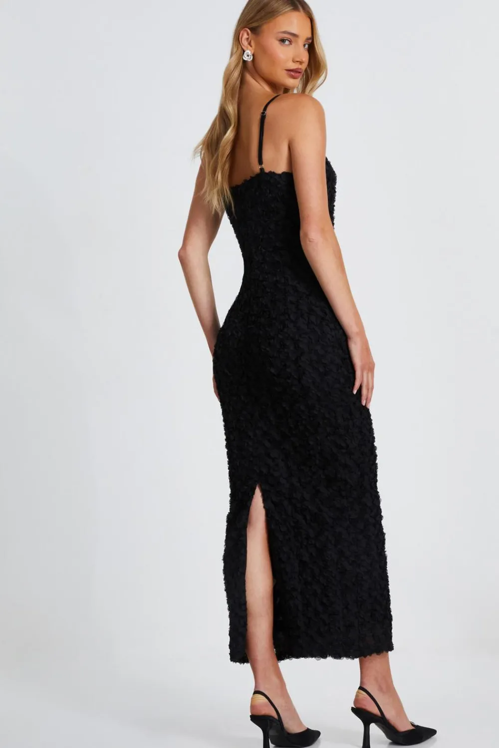 Quiz Evening Dresses|Day At The Races>Black Floral Midaxi Dress