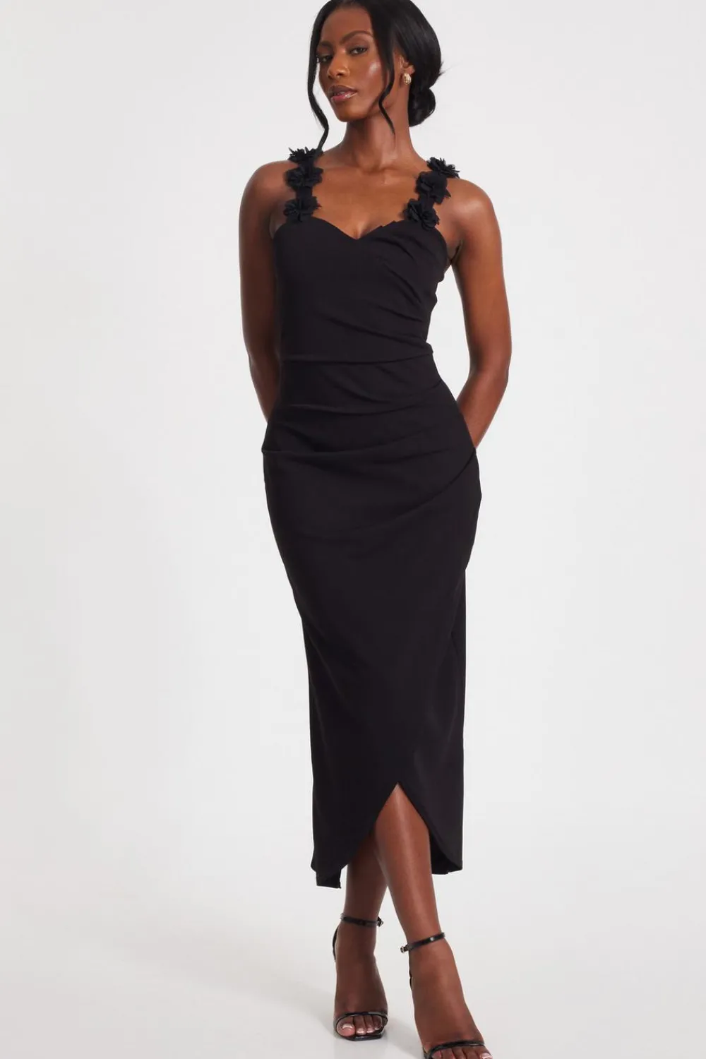 Quiz Day At The Races|Christening Guest>Floral Trim Midaxi Dress