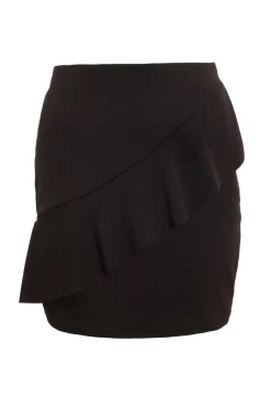 Quiz Skirts|Schoolwear>Black Frill Mini Skirt
