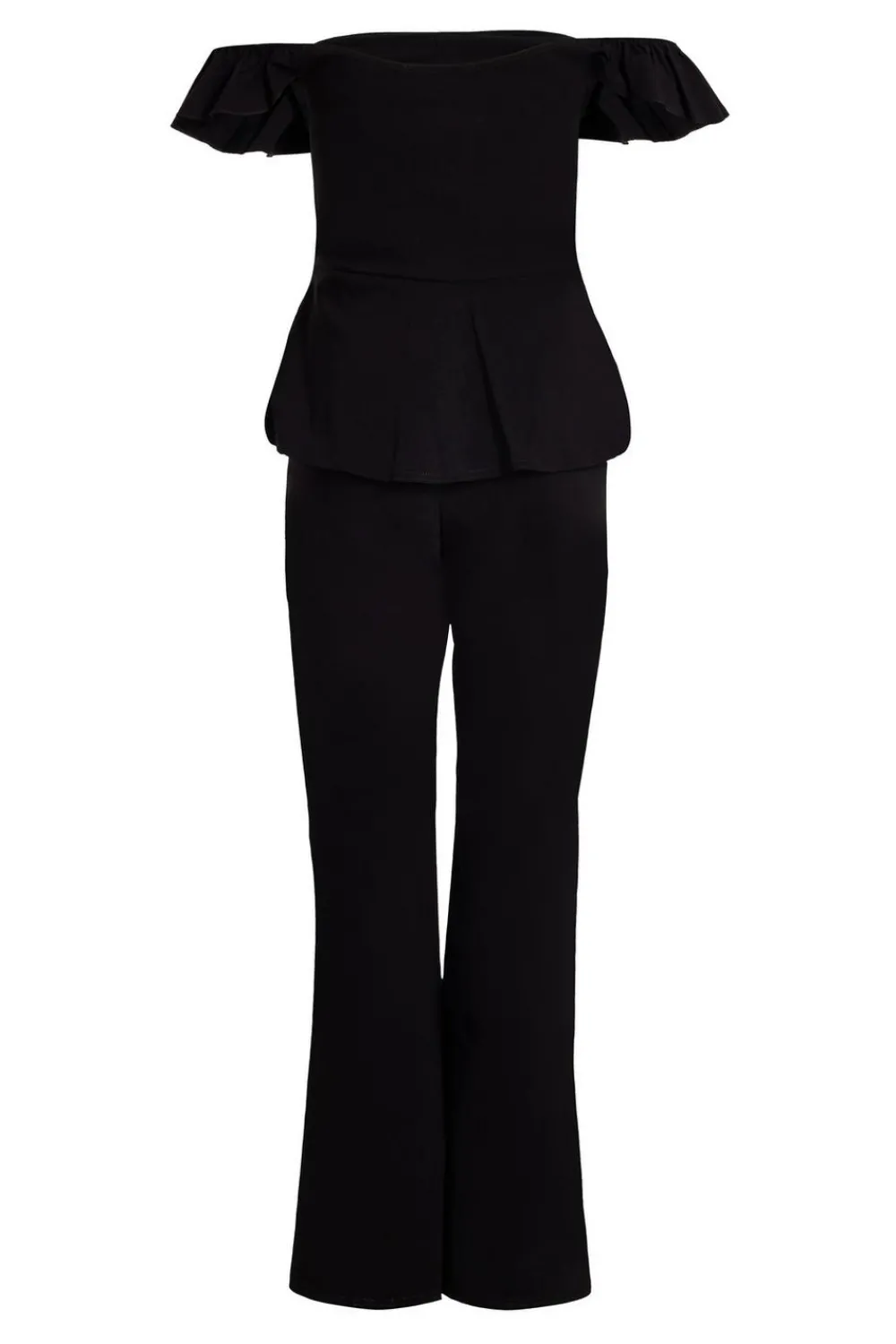 Quiz Occasion Jumpsuits|Going Out Jumpsuits>Frill Sleeve Jumpsuit