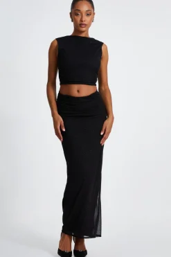 Quiz Skirts|Co-Ords>Glitter Mesh Midaxi Skirt
