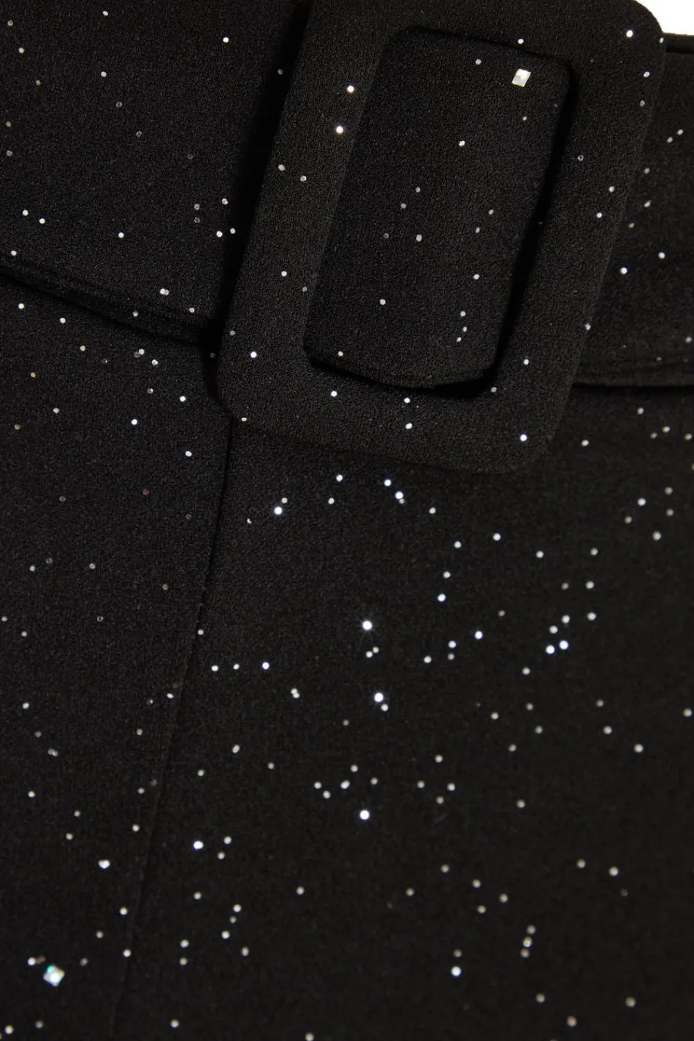 Quiz Christening Guest|Trousers>Black Glitter Palazzo Trousers