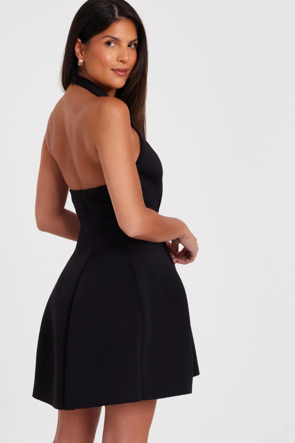Quiz Christening Guest|Dresses>Halter Neck Skater Dress