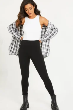 Quiz Modest|Leggings>Black High Waist Leggings