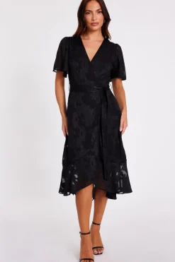 Quiz Evening Dresses|Day At The Races>Jacquard Wrap Midi Dress